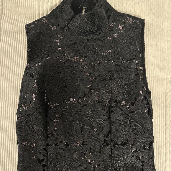 ML Monique Lhuillier Facade Lace Sheath Dress – Black, Size 2 - Picture 6 of 9